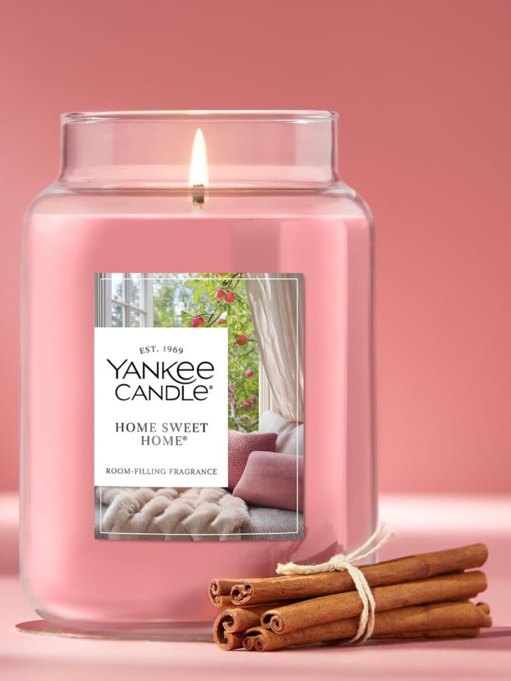 Yankee Candle Home Sweet Home Scented Candle, Large 22oz Jar, 150 Hour Burn Time